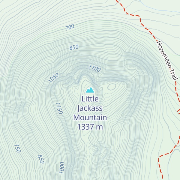 Map of Little Jackass Mountain