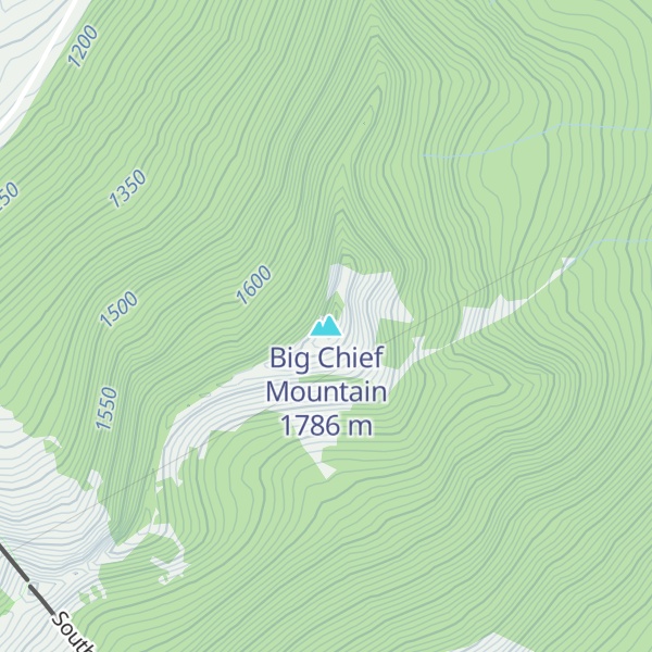 Map of Big Chief Mountain