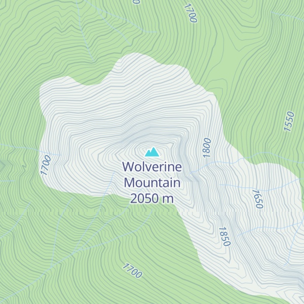 Map of Wolverine Mountain
