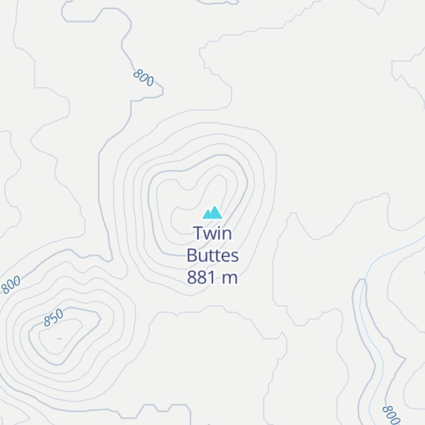 Map of Twin Buttes