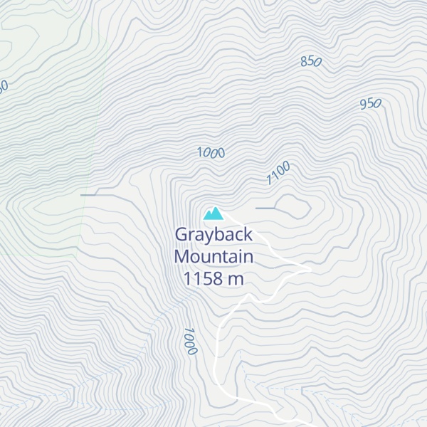 Map of Grayback Mountain