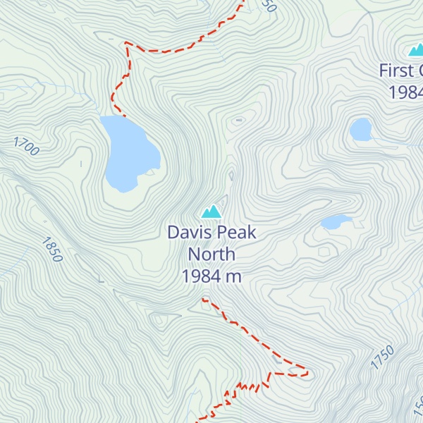 Map of Davis Peak North