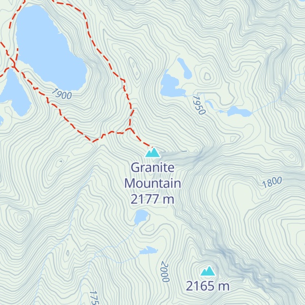 Map of Granite Mountain