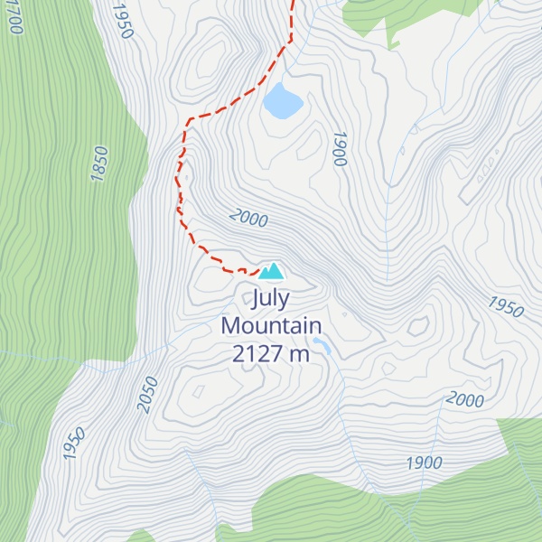 Map of July Mountain