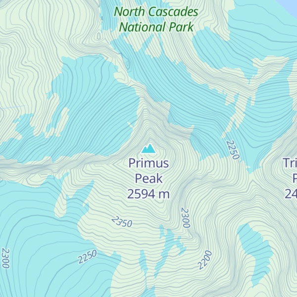 Map of Primus Peak