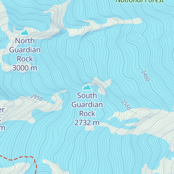 Map of South Guardian Rock