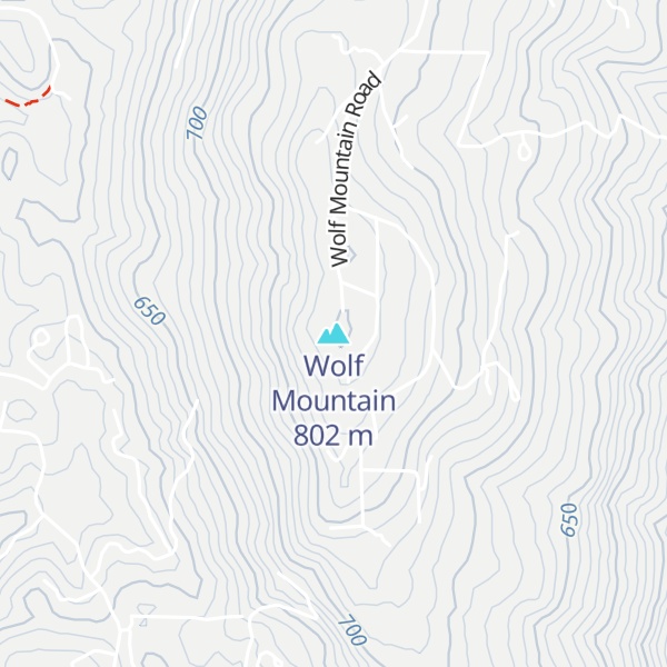 Map of Wolf Mountain