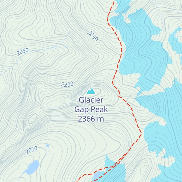 Map of Glacier Gap Peak