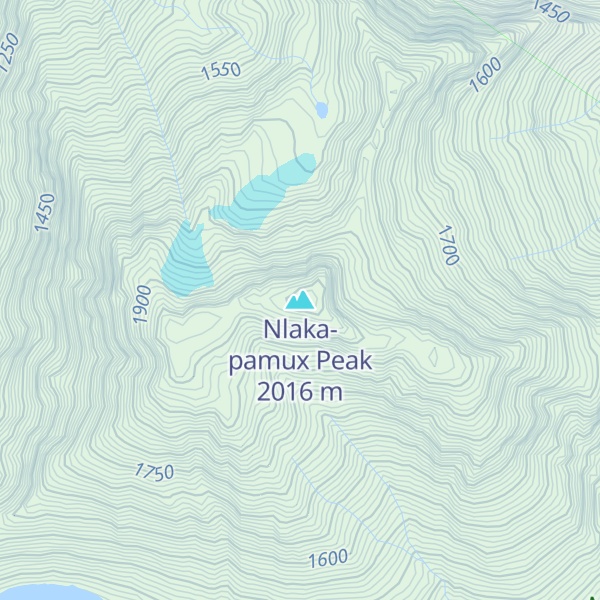 Map of Nlaka-pamux Peak