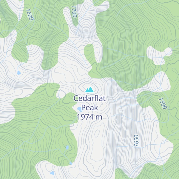 Map of Cedarflat Peak