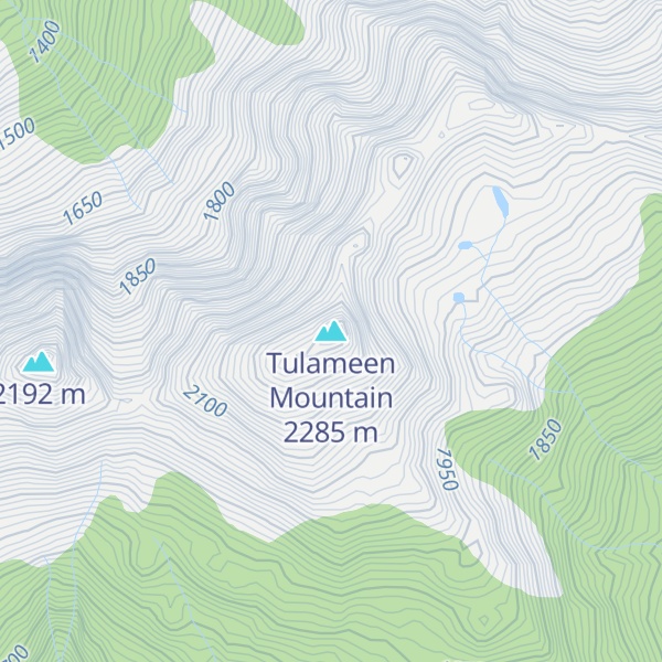 Map of Tulameen Mountain