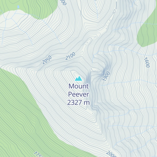 Map of Mount Peever