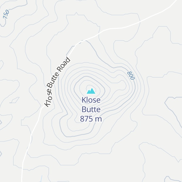 Map of Klose Butte