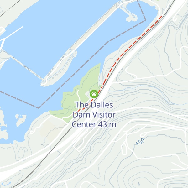 Map of The Dalles Dam Visitor Center