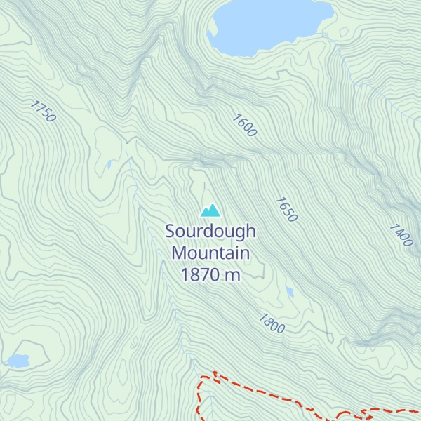 Map of Sourdough Mountain