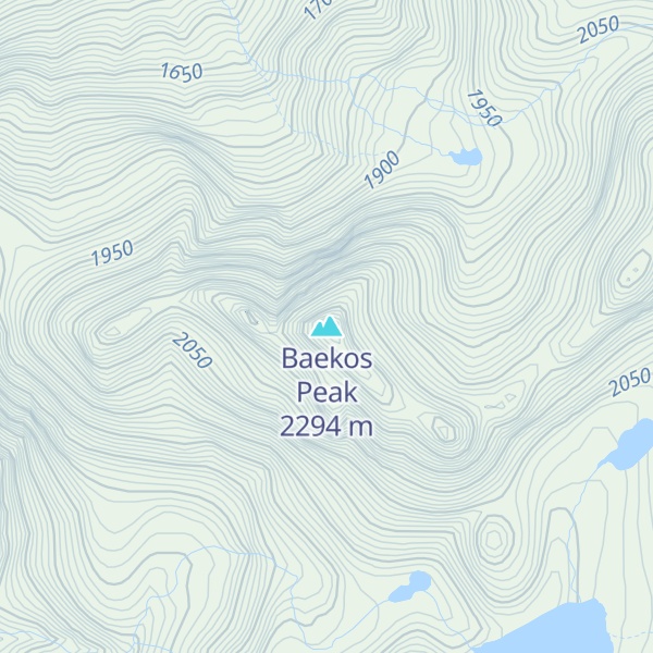 Map of Baekos Peak