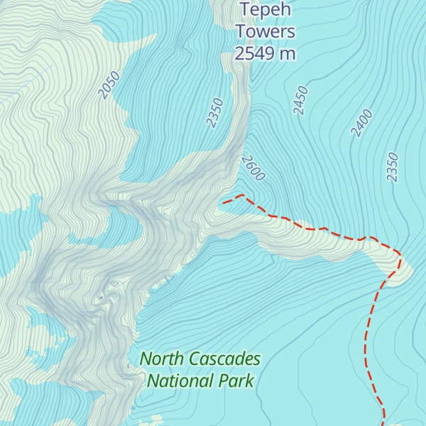 Map of Eldorado Peak