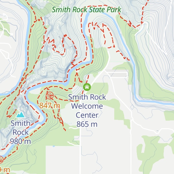 Map of Smith Rock Welcome Center