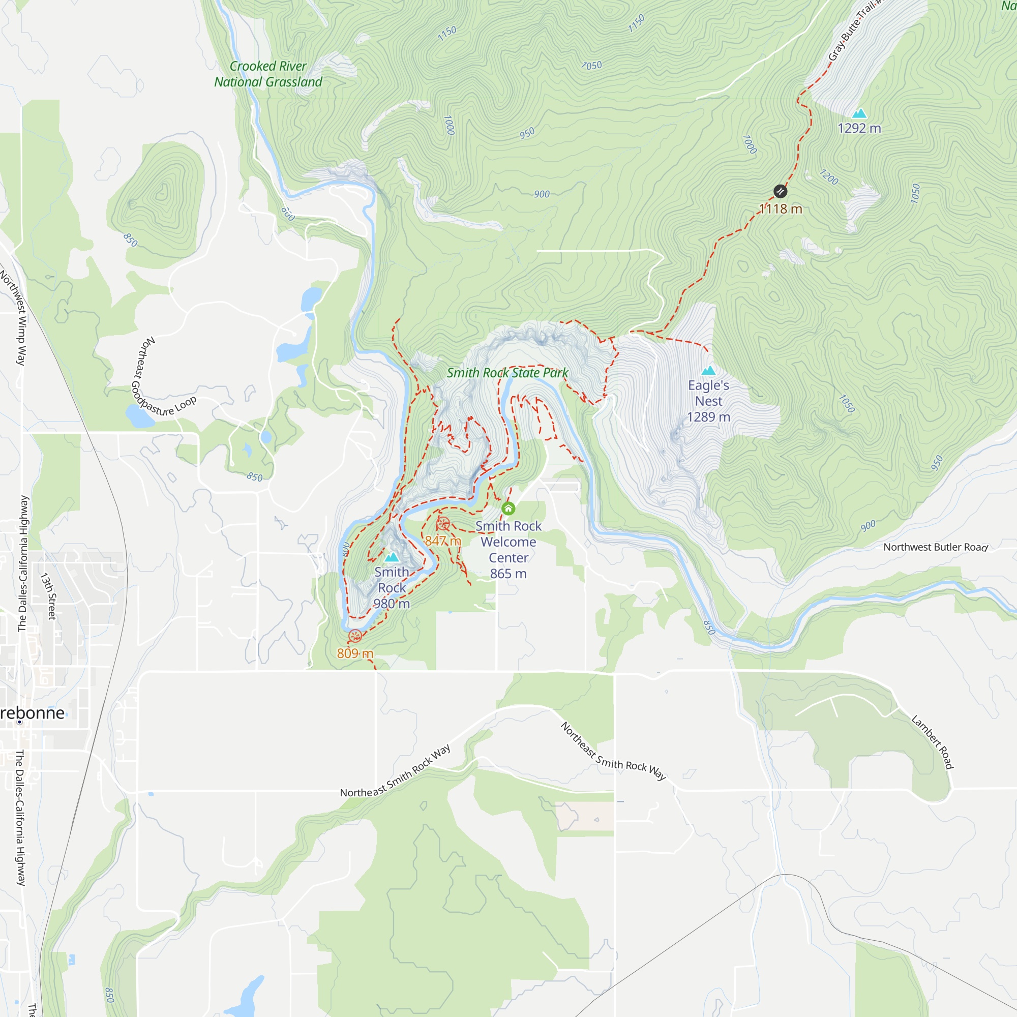 Smith Rock Welcome Center map