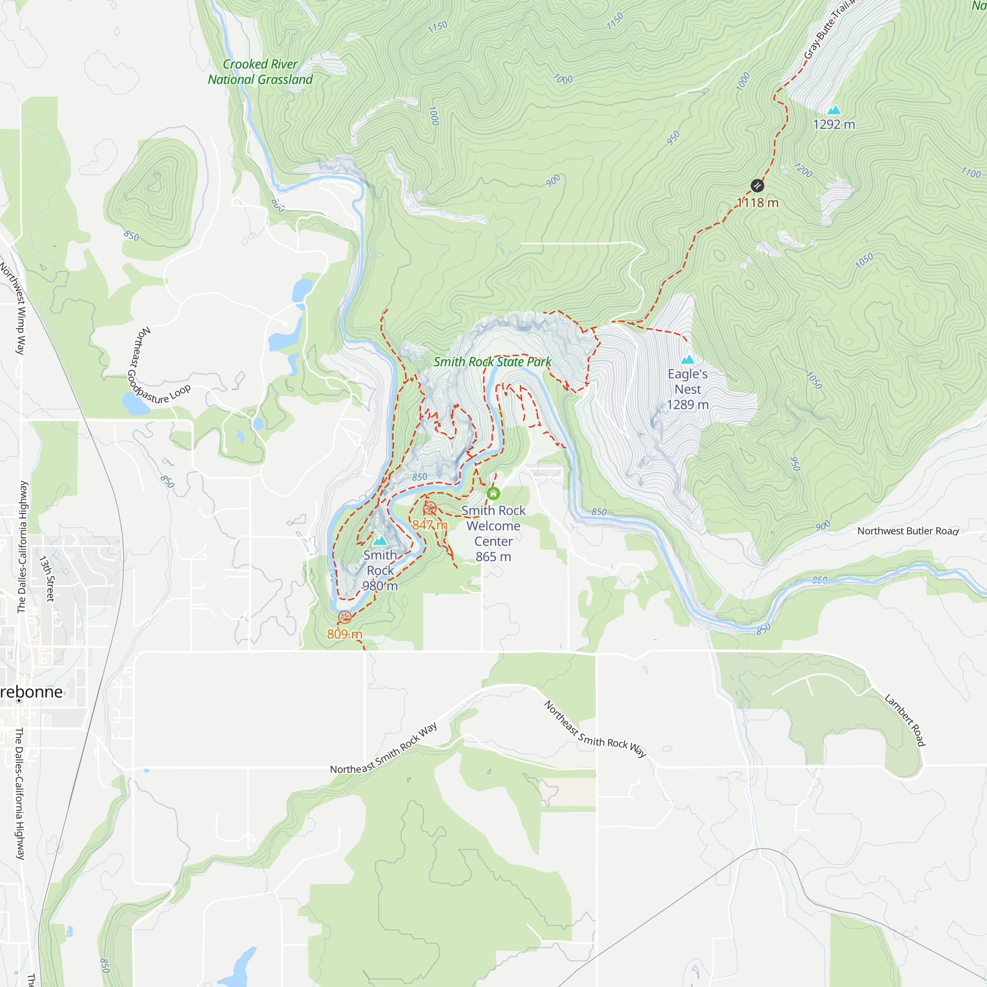 Smith Rock Welcome Center map