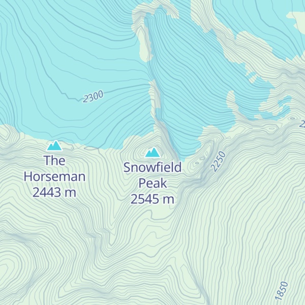 Map of Snowfield Peak