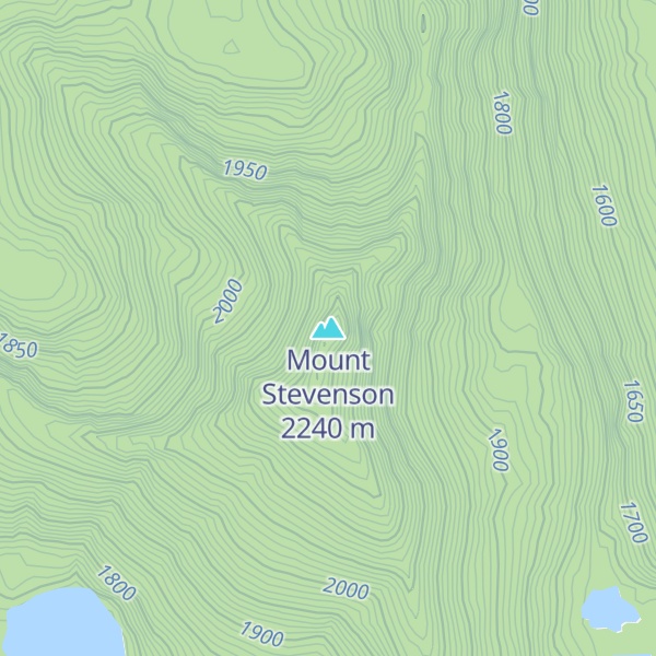 Map of Mount Stevenson