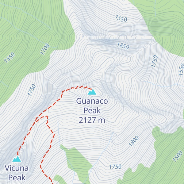 Map of Guanaco Peak