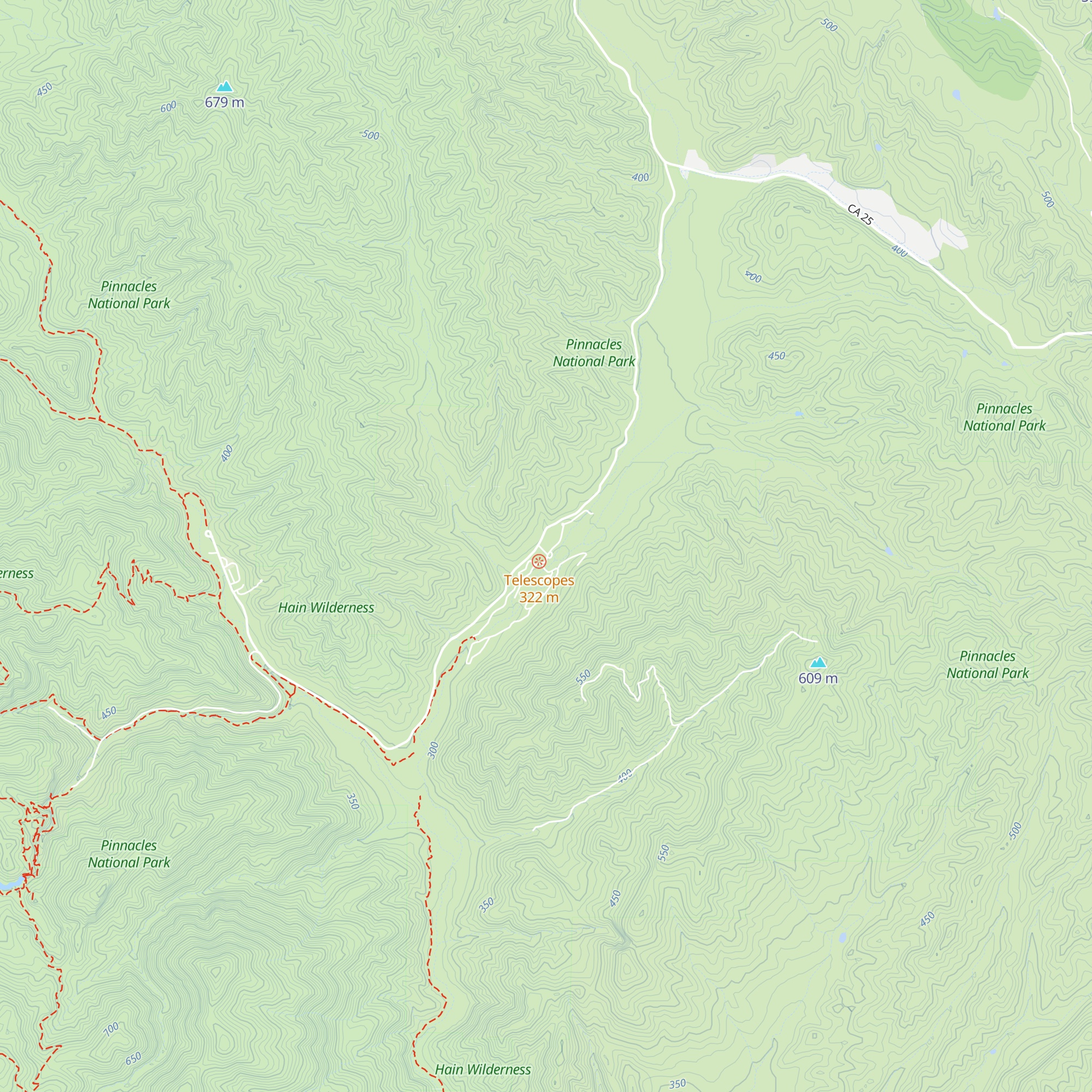 Pinnacles Visitor Center map