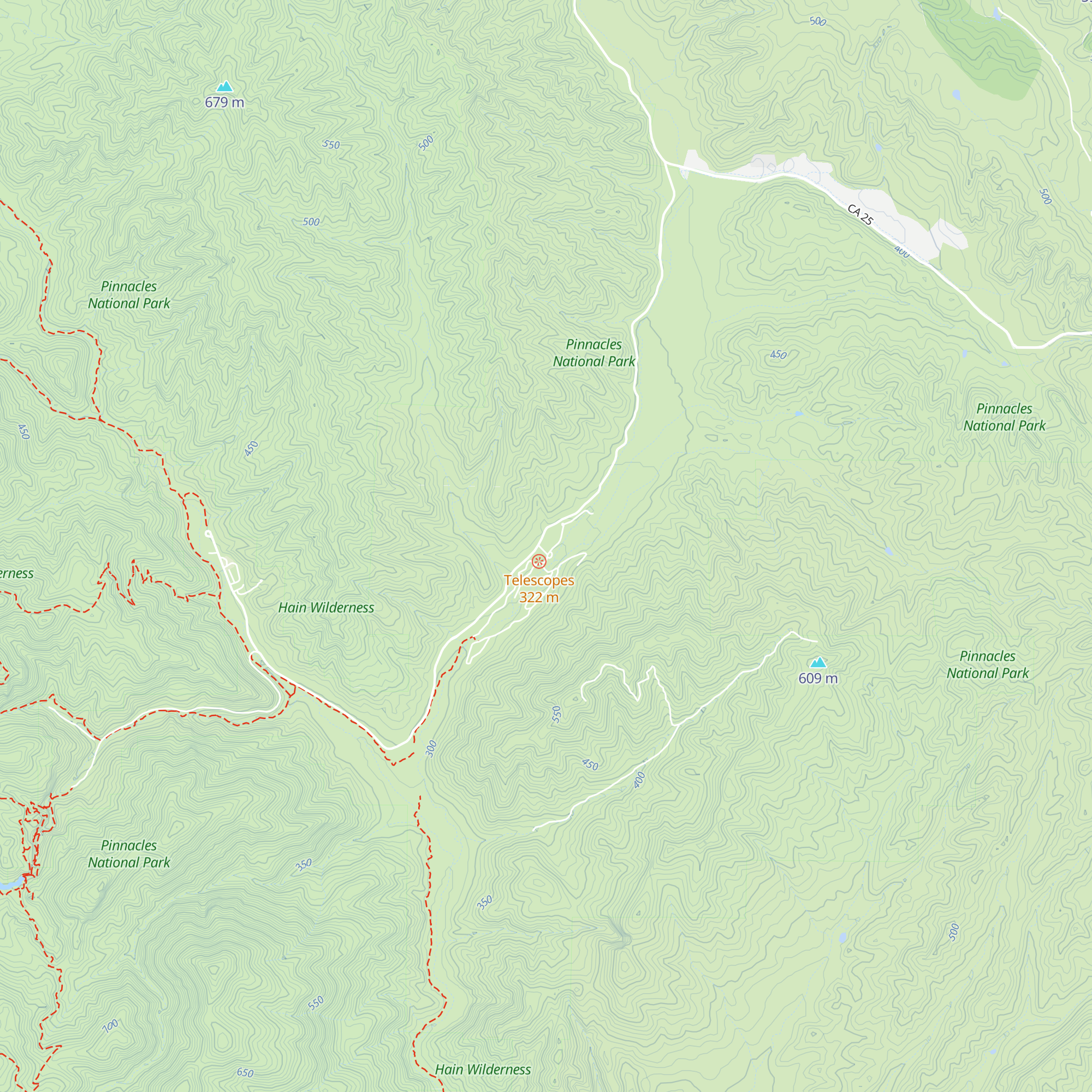 Pinnacles Visitor Center map