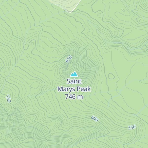 Map of Saint Marys Peak