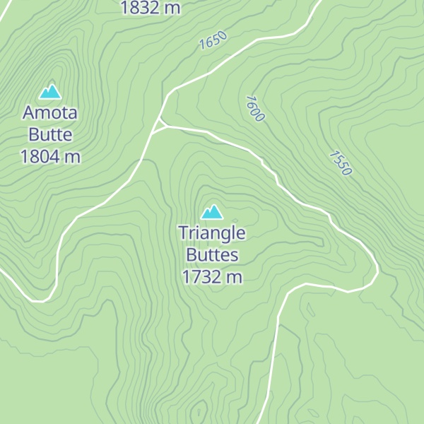 Map of Triangle Buttes