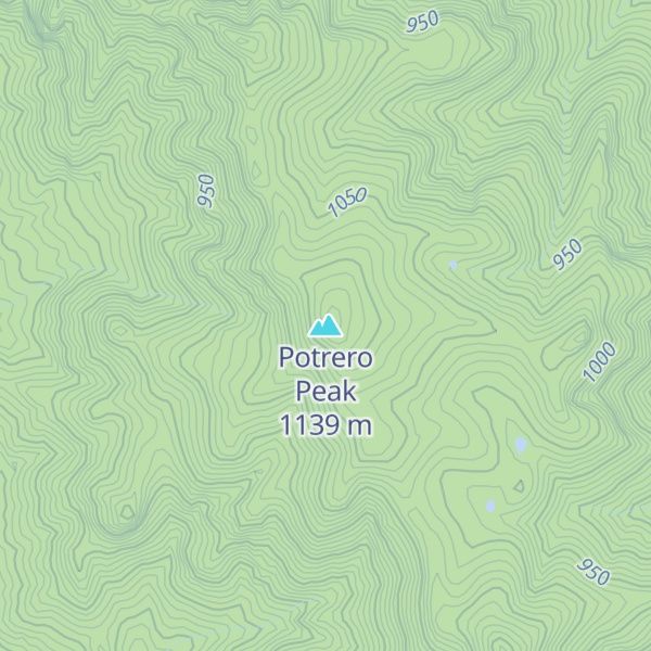 Map of Potrero Peak