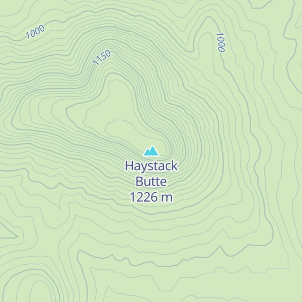 Map of Haystack Butte