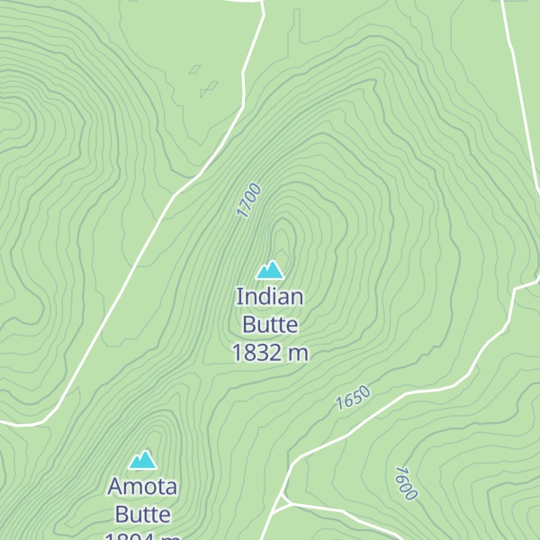 Map of Indian Butte