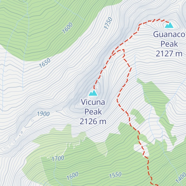 Map of Vicuna Peak