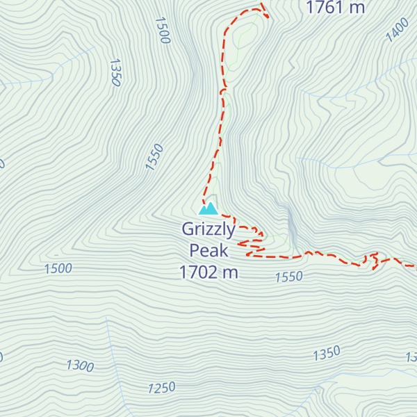 Map of Grizzly Peak