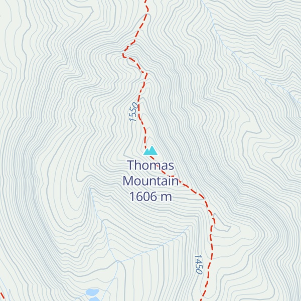 Map of Thomas Mountain