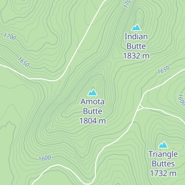 Map of Amota Butte