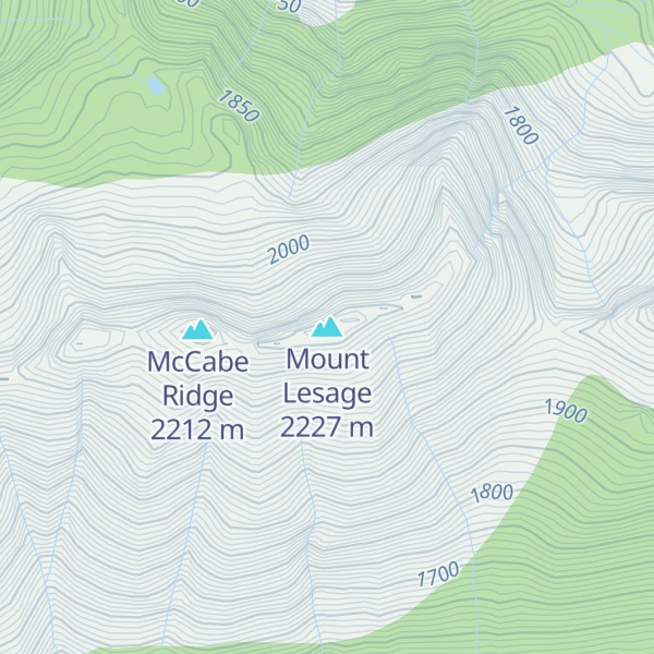 Map of Mount Lesage