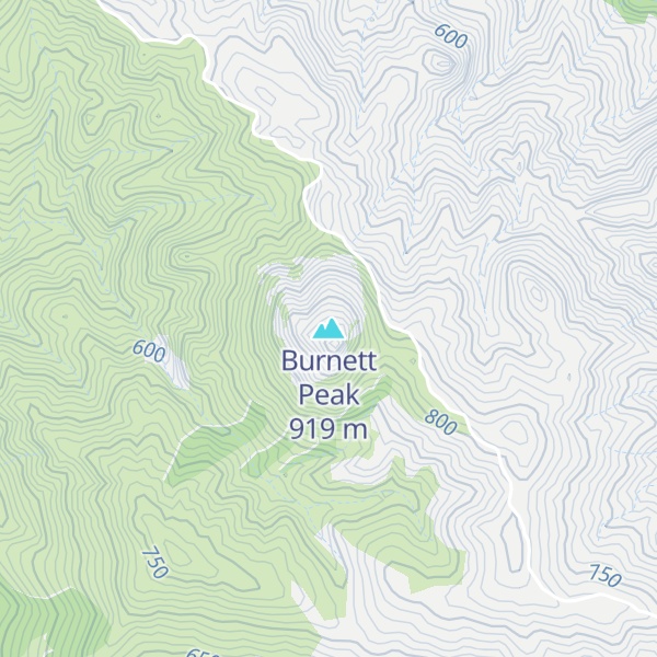 Map of Burnett Peak