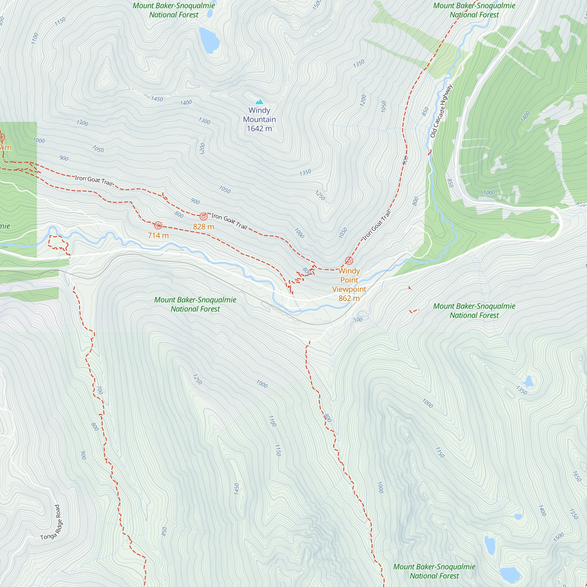 Iron Goat Trail Interpretive Site map