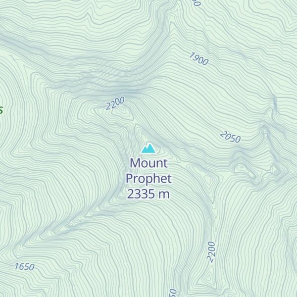Map of Mount Prophet