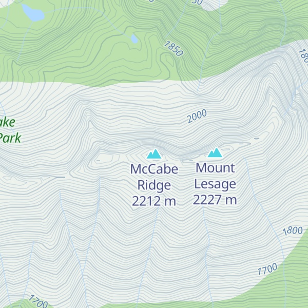Map of McCabe Ridge