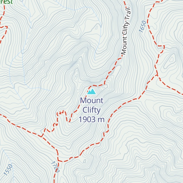 Map of Mount Clifty