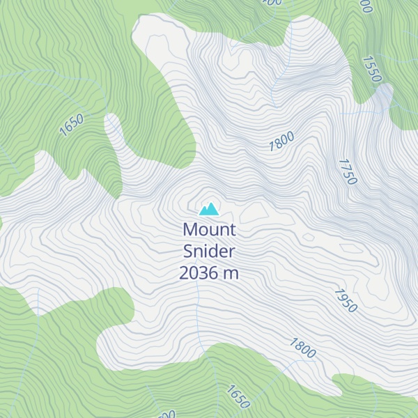 Map of Mount Snider
