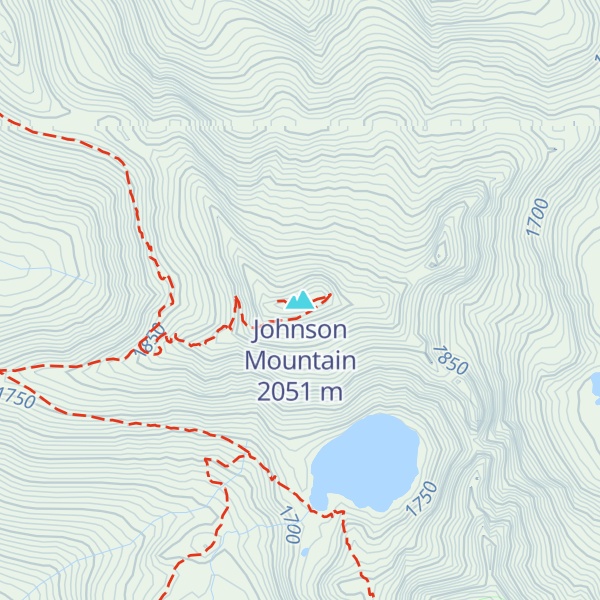 Map of Johnson Mountain