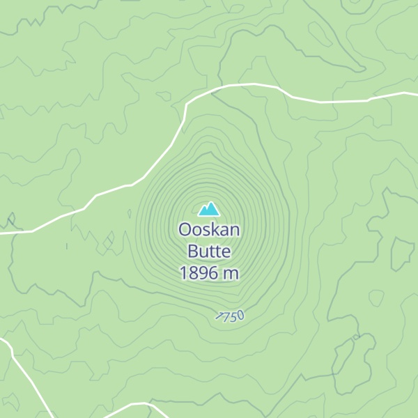Map of Ooskan Butte