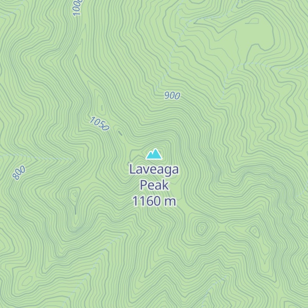 Map of Laveaga Peak