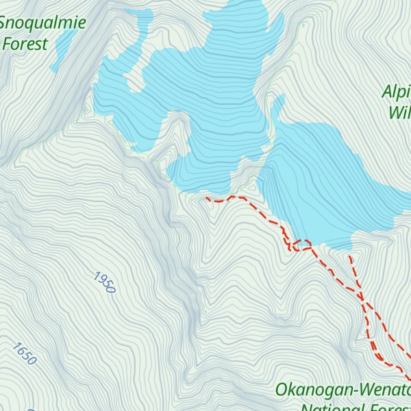 Map of Mount Daniel (West Peak)