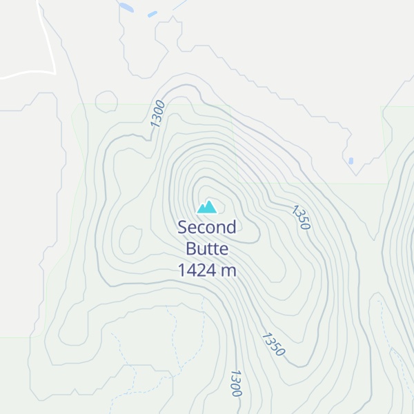 Map of Second Butte